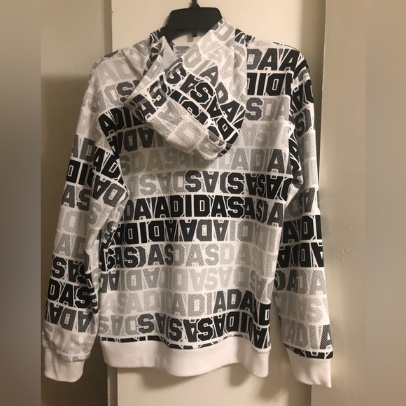 Black and white adidas hoodie - Picture 4 of 4
